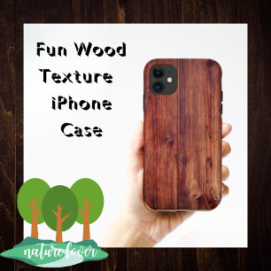 Donkere houtstructuur Case-Mate iPhone case