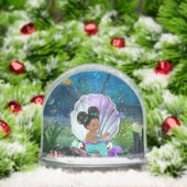 Donkere huid Baby Zeemeermin Sneeuwbol (Kerstmis)