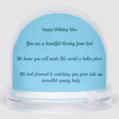 Donkere huid Baby Zeemeermin Sneeuwbol (Achterkant)