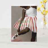 Donkere huid Ballerina Peppermint Tutu Birthday Kaart (Gele Bloem)