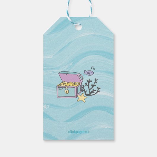 Donkere Huid Paarse Zeemeermin Met Dolfijn Dank U Cadeaulabel (Achterkant)