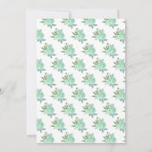 Donkere Huid Prinses Mint Bloemen Verjaardagsfeest Kaart (Achterkant)