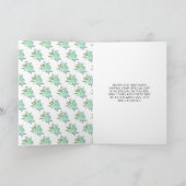 Donkere Huid Prinses Mint Bloemen Verjaardagsfeest Kaart (Binnen)