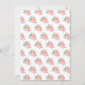 Donkere Huid Prinses Roze Bloemen Verjaardagsfeest Kaart (Achterkant)