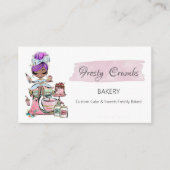 Donkere huidbakkerijbanketbakkerswaren koekjes visitekaartje (Voorkant)