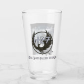 Donkere huiden gevuld met lassen glazen trommel (Achterkant)