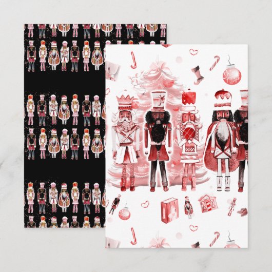 Donkere huidskerst  kaart (Voorkant / Achterkant)