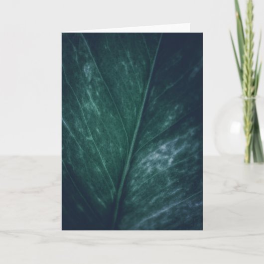 Donkere huidskleur Leaf floral Design Kaart (Voorkant)