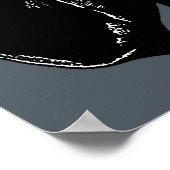 Donkere huidsvrouw met zonnebrillen Mode kunst Poster (Hoek)