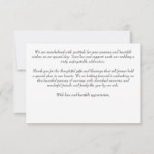 Donkere humeurige boho elegante bruiloft bedankkaart (Achterkant)