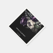 Donkere humeurige boho elegante bruiloft sjabloon servet (Hoek)