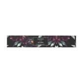 Donkere humeurige bordeaux bloemen elegant eenvoud uitnodigingen wikkel (Vlak)