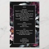 Donkere humeurige bordeaux bloemen elegante bruilo (Achterkant)