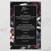 Donkere humeurige bordeaux bloemen elegante bruilo (Voorkant)