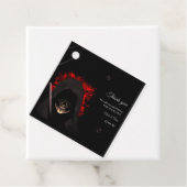 donkere humeurige gotische schedel halloween hallo bedankjes labels (In situ)