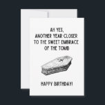 Donkere Humor Birthday Kaart Funny for Spooky Frie<br><div class="desc">Perfecte verjaardagskaart voor je vriend met het donkerste gevoel van humor (de beste soort)! Er is geen beter verjaardagscadeau dan ze aan het lachen te maken.</div>