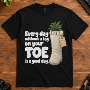 Donkere humor elke dag zonder teenlabel Goeie dag T-shirt
