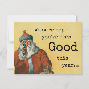 Donkere Humor Gekke Kerstman met een PISTOOL Feestdagenkaart