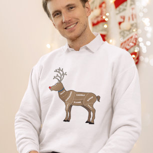 Donkere Humor Rendier Diagram - Grappige Kerst T-shirt