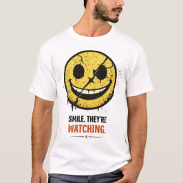 Donkere Humor Smiley Gezicht T-shirt