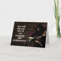 Donkere Humor Spooky Grim Reaper Birthday Kaart