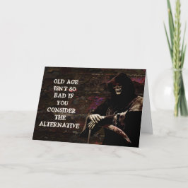 Donkere Humor Spooky Grim Reaper Birthday Kaart