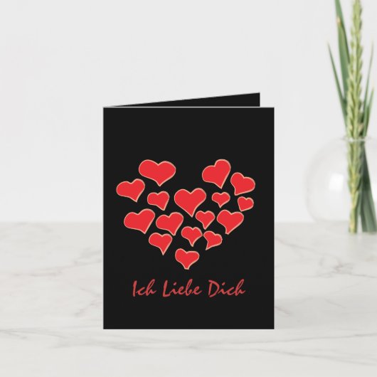 donkere Ich Liebe Dich Valentijnsdag Card Feestdagen Kaart (Voorkant)