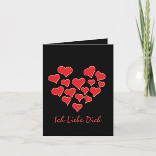 donkere Ich Liebe Dich Valentijnsdag Card Feestdagen Kaart
