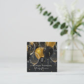 Donkere ijsballers vierkante visitekaartje (Staand voorkant)