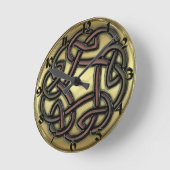 Donkere ijzeren Keltische Knot Round Wall klok (Hoek)