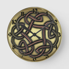 Donkere ijzeren Keltische Knot Round Wall klok