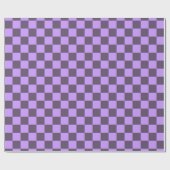 Donkere Indigo en Bleek Violet Checkerboard Cadeaupapier (Vlak)