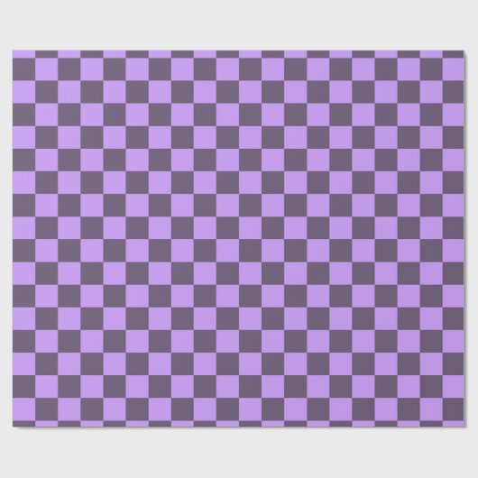 Donkere Indigo en Bleek Violet Checkerboard Cadeaupapier (Vlak)