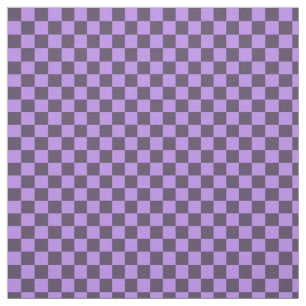 Donkere Indigo en Bleek Violet Checkerboard Stof