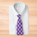 Donkere Indigo en Bleek Violet Checkerboard Stropdas<br><div class="desc">Donkere Indigo en Bleek Violet Checkerboard</div>