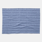 Donkere Indigo Glitter Horizontale Strepen Theedoek (Horizontaal)