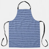 Donkere Indigo Glitter Stijl Horizontale Strepen Schort (Voorkant)