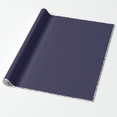 Donkere Indigo Ink Blue Solid Color Print Cadeaupapier (Uitgerold)