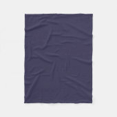 Donkere Indigo Ink Blue Solid Color Print Fleece Deken (Voorkant)