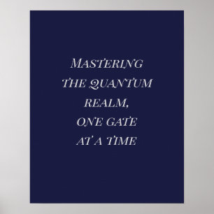 Donkere Indigo Zilveren Playfair Quantum Kunst Poster