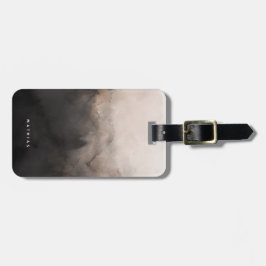 Donkere inkt bagagelabel