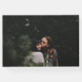 Donkere inkt bruiloft gastenboek (Achterkant)