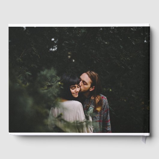 Donkere inkt bruiloft gastenboek (Achterkant)