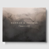 Donkere inkt bruiloft gastenboek (Voorkant)