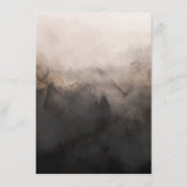 Donkere inkt bruiloft invoegen informatiekaartje (Achterkant)