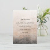 Donkere inkt bruiloft invoegen informatiekaartje (Staand voorkant)