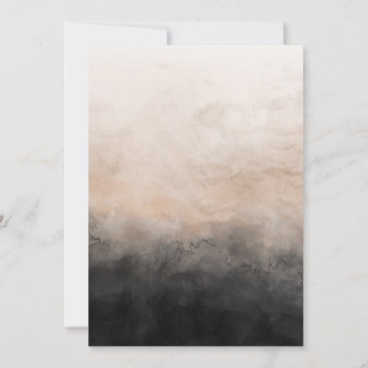 Donkere inkt bruiloft uitnodigingen (Achterkant)