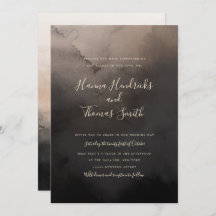Donkere inkt bruiloft uitnodigingen