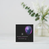 Donkere Iridescerende Ballonnen Evenementencoördin Vierkante Visitekaartje (Staand voorkant)