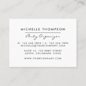 Donkere, iriserende ballonnen, gebeurtenissencoörd visitekaartje (Achterkant)